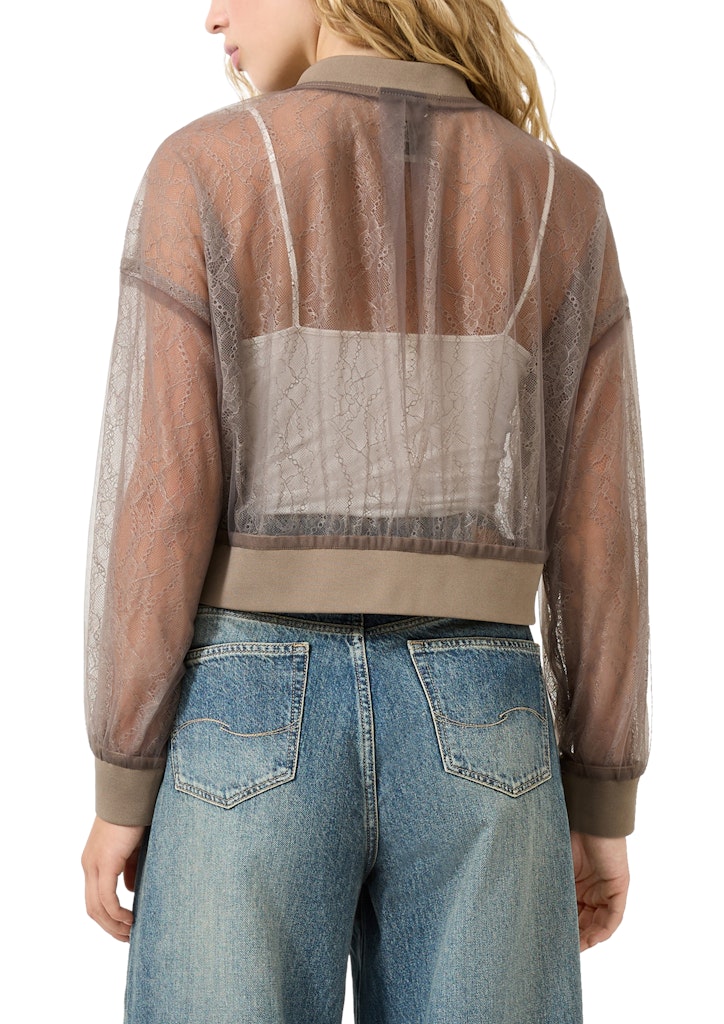 QS lace Cardigan Brown