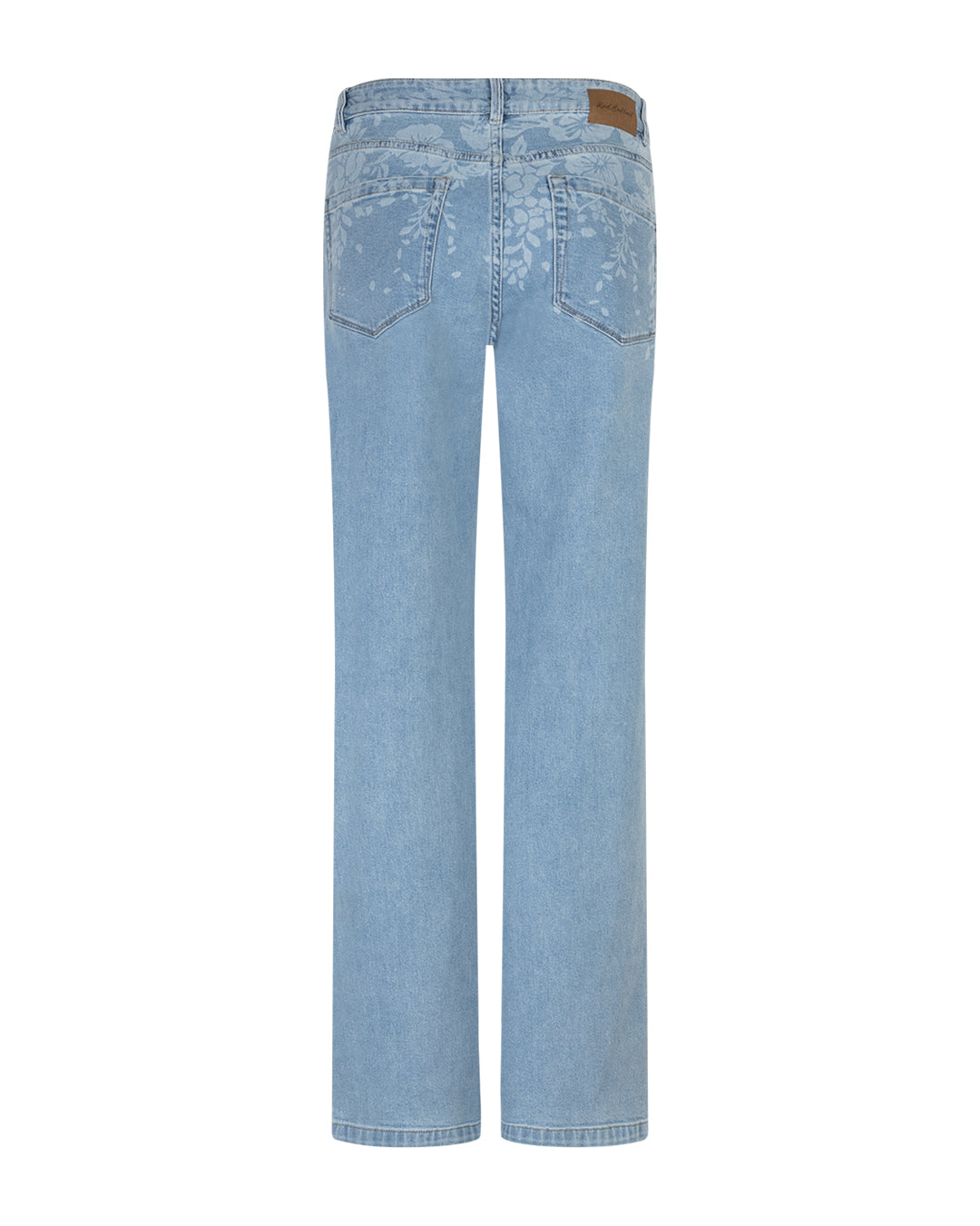Red Button Colette flower denim