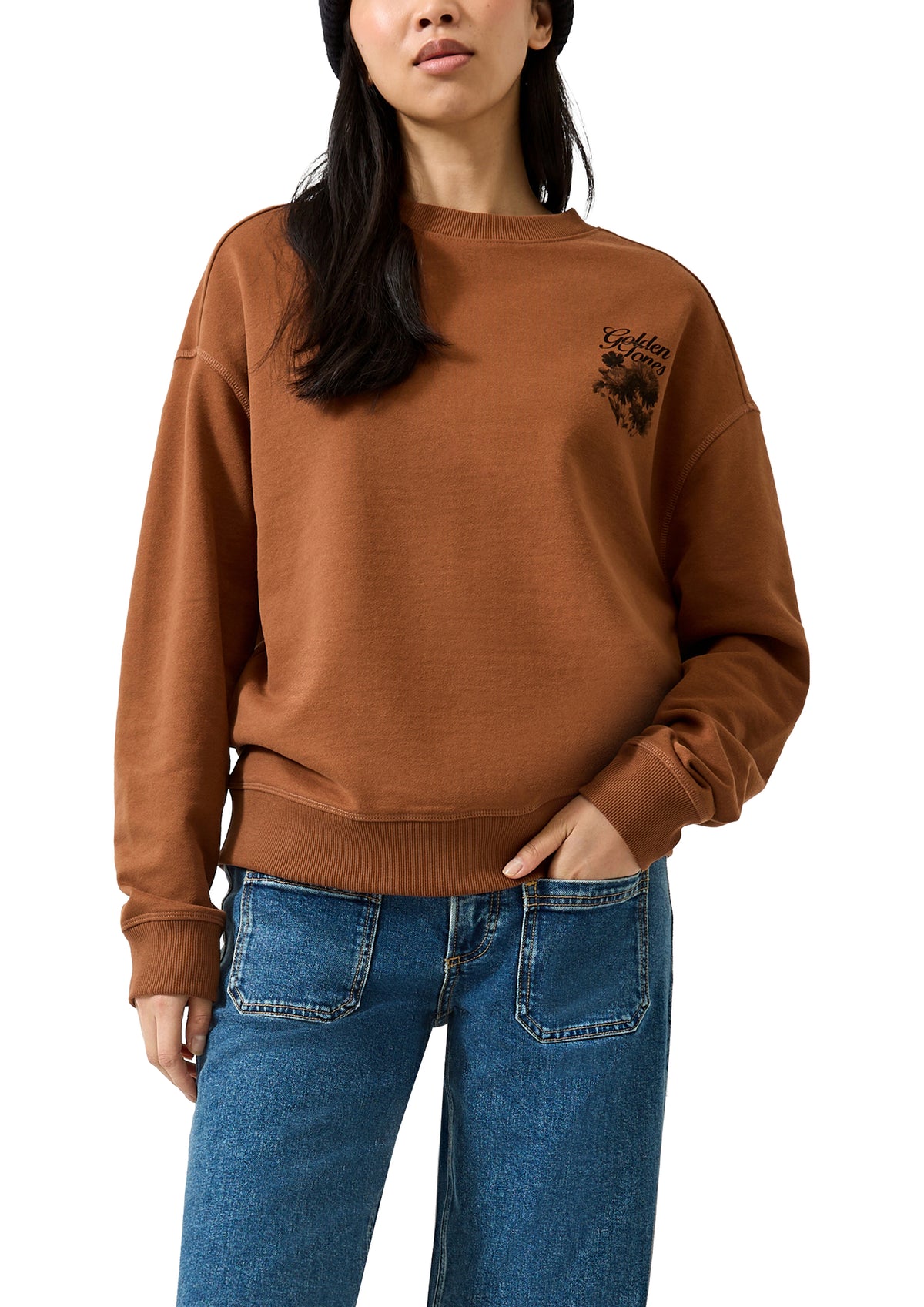 QS Women Sweater Golden Tones