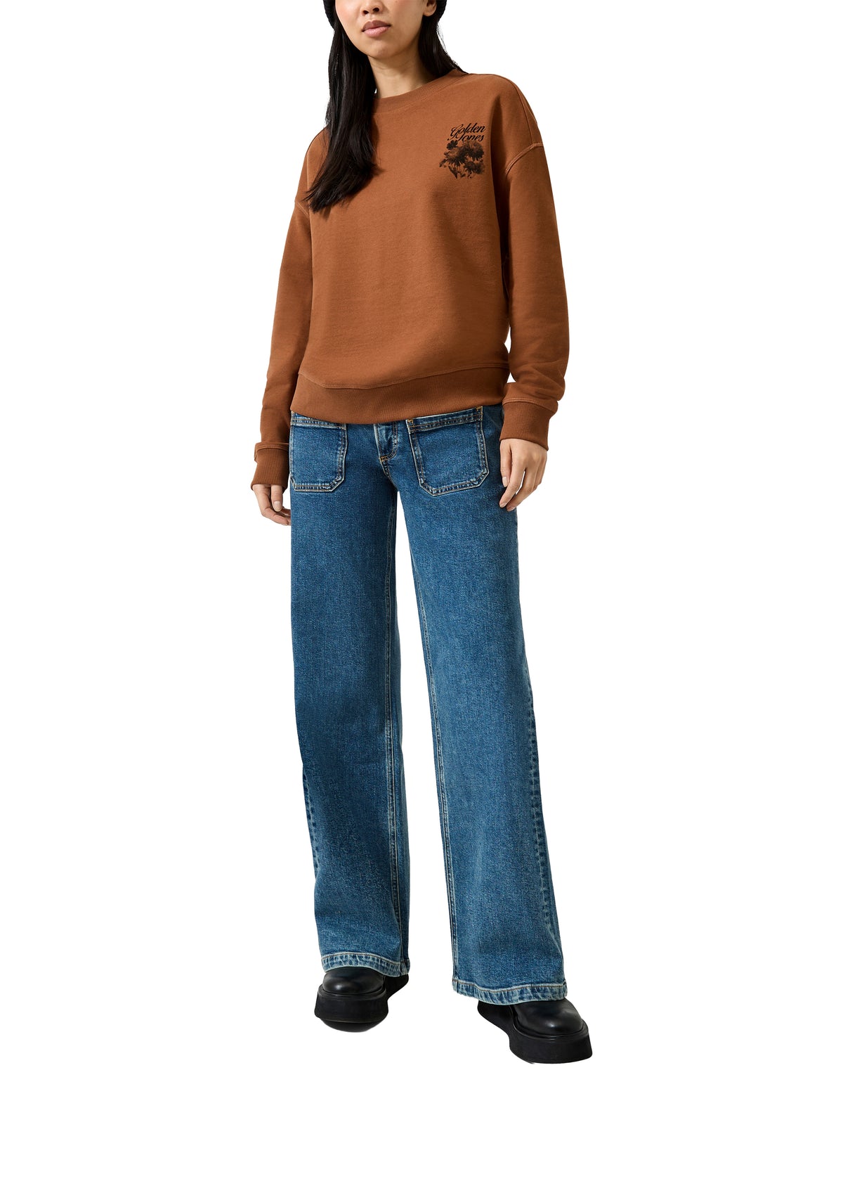 QS Women Sweater Golden Tones