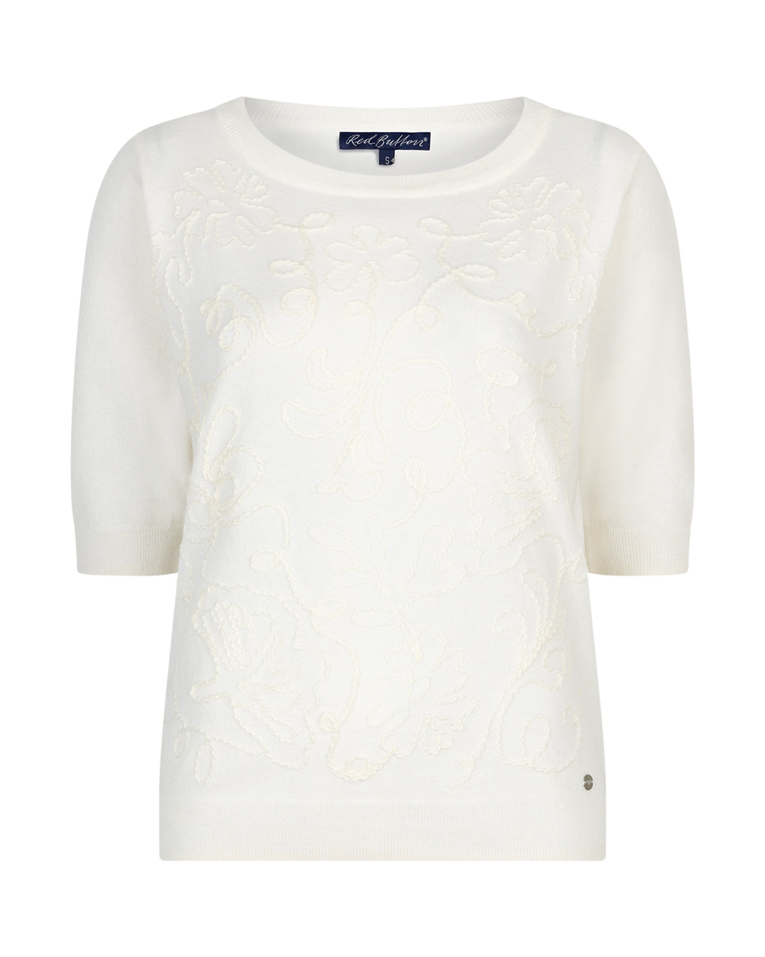 Red Button sweet ribbon top