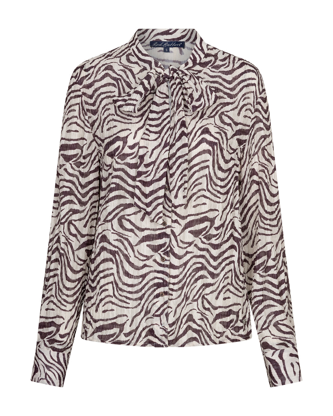 Red Button Blouse Zebra