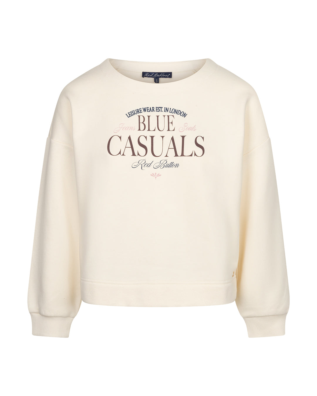 Red Button Terry Sweater