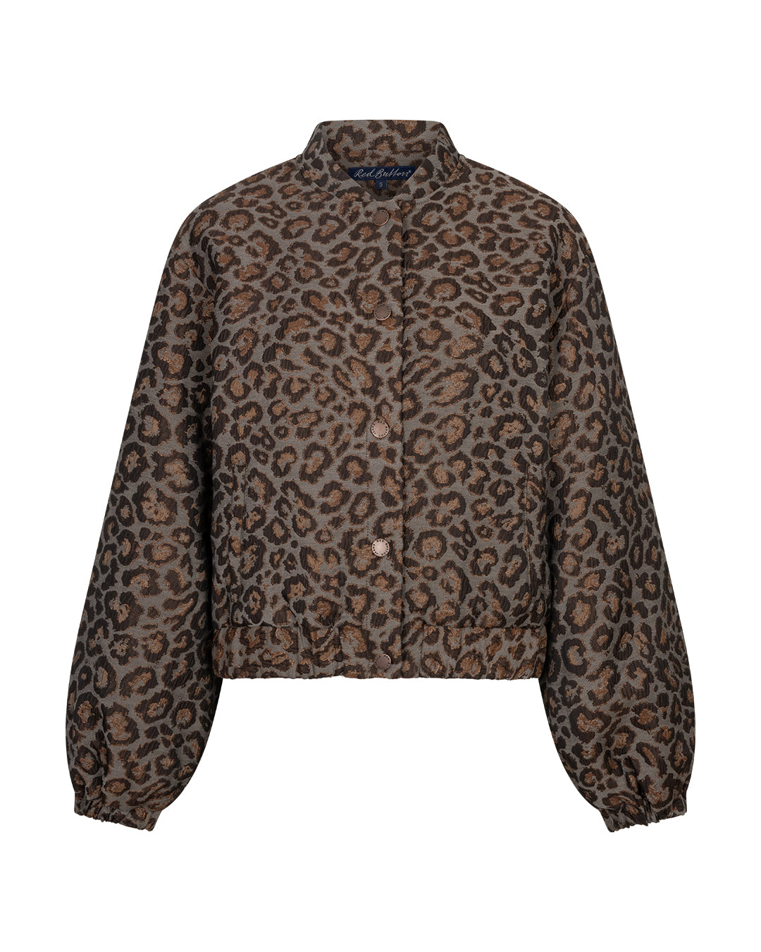 Red Button Bomber Jaquard Lurex