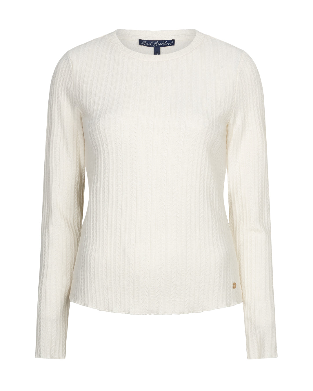 Red Button Top Fine Knit